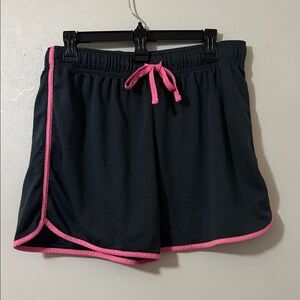 Danskin Now Black Shorts with Pink Accents